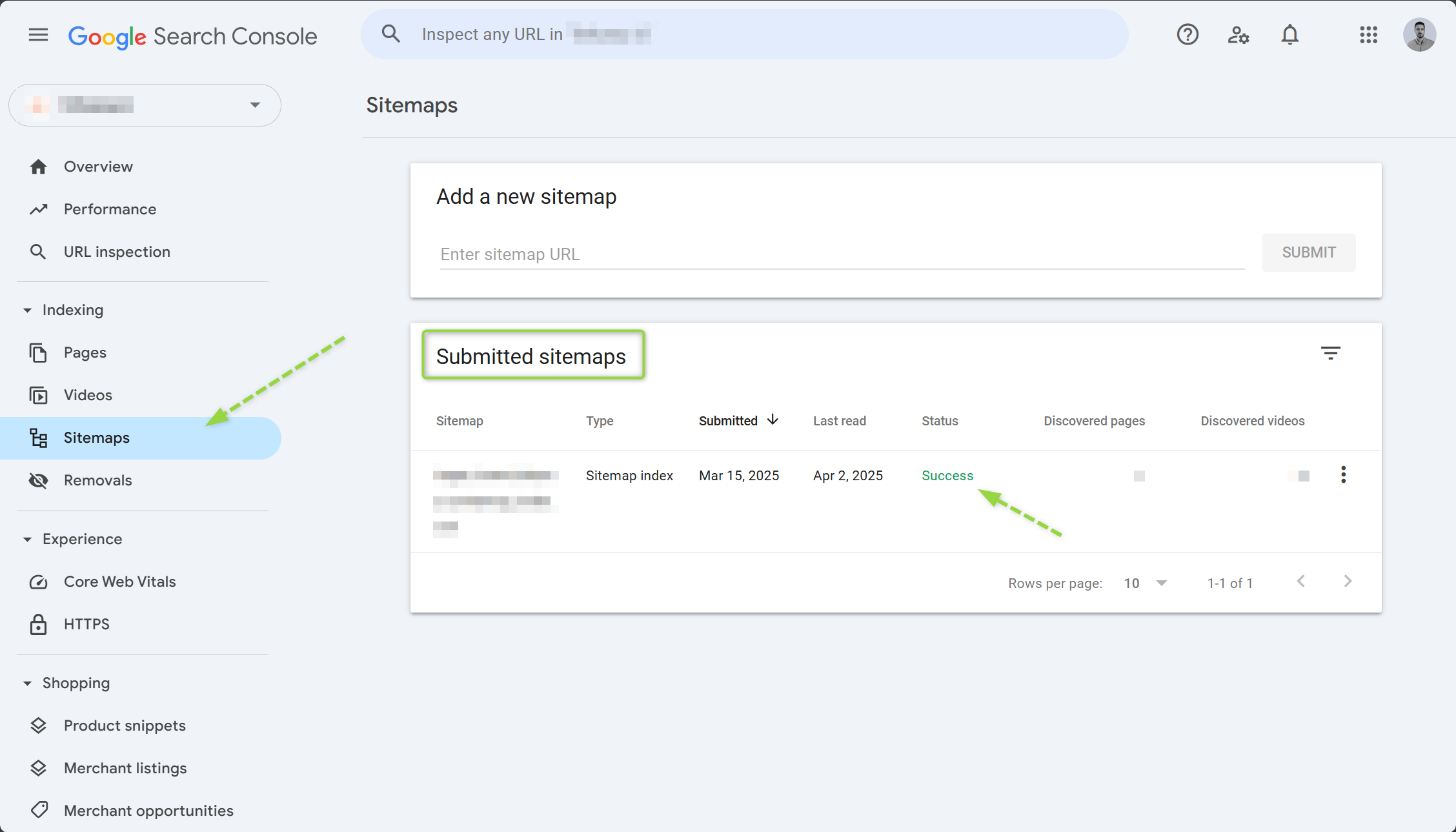 التأكد من إرسال خريطة الموقع إلى Google Search Console