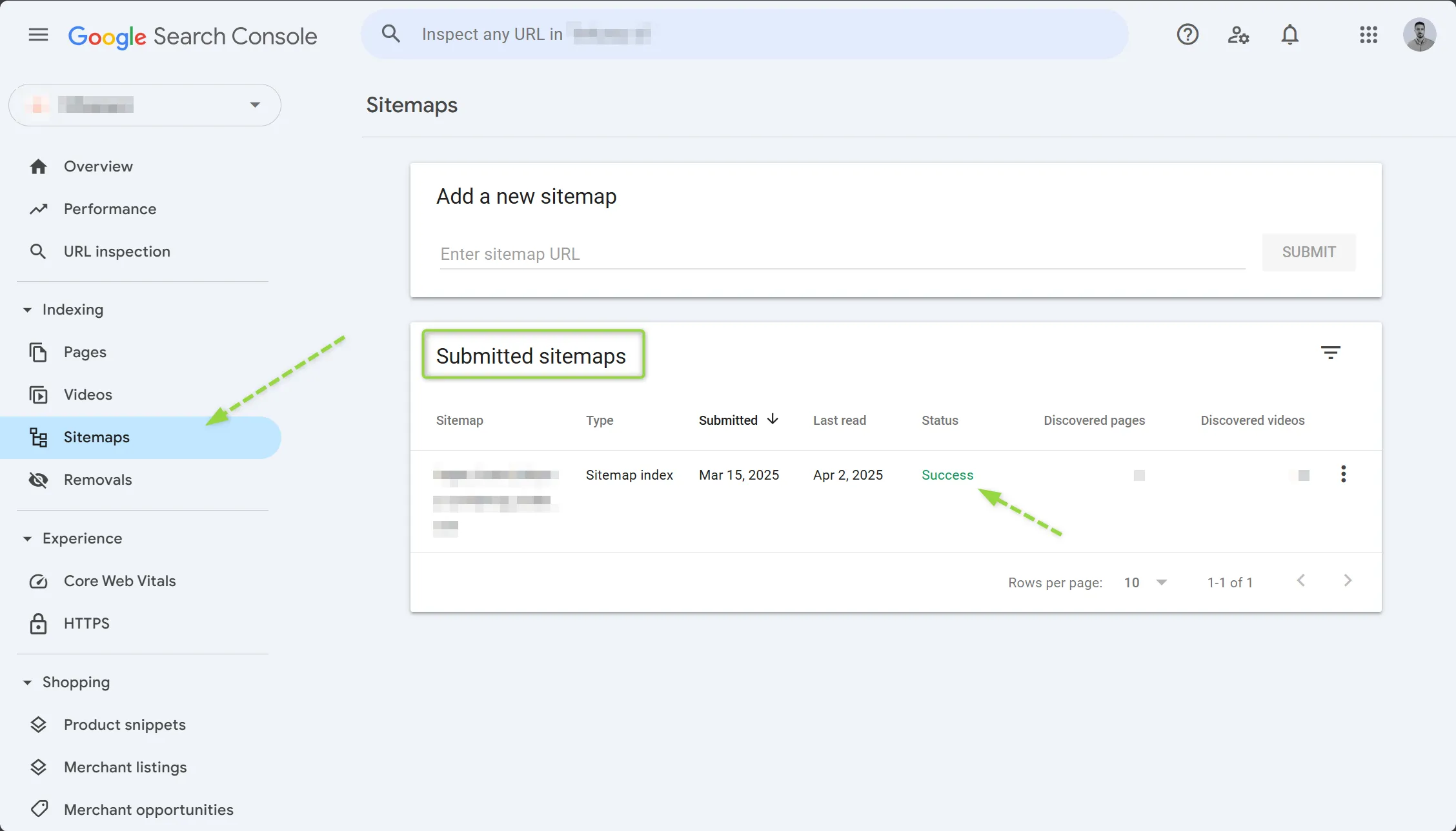 التأكد من إرسال خريطة الموقع إلى Google Search Console